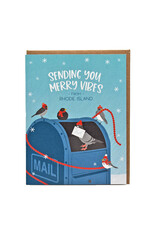 Sending You Merry Vibes From Rhode Island Greeting Card