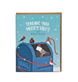 Sending You Merry Vibes From Rhode Island Greeting Card Box Set of 8