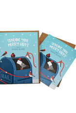 Sending You Merry Vibes From Rhode Island Greeting Card Box Set of 8