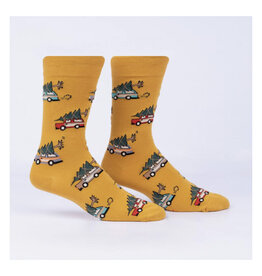 Little Full, Lotta Sap Christmas Tree Men's Crew Socks