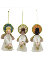 Felt Angel With Halo Ornament (Assorted)