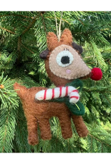 Rudolph the Reindeer with Candy Cane Ornament