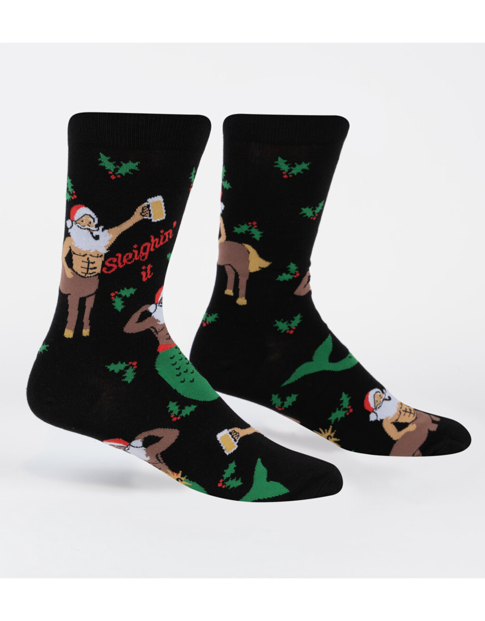 Sleighin' It Men's Crew Socks