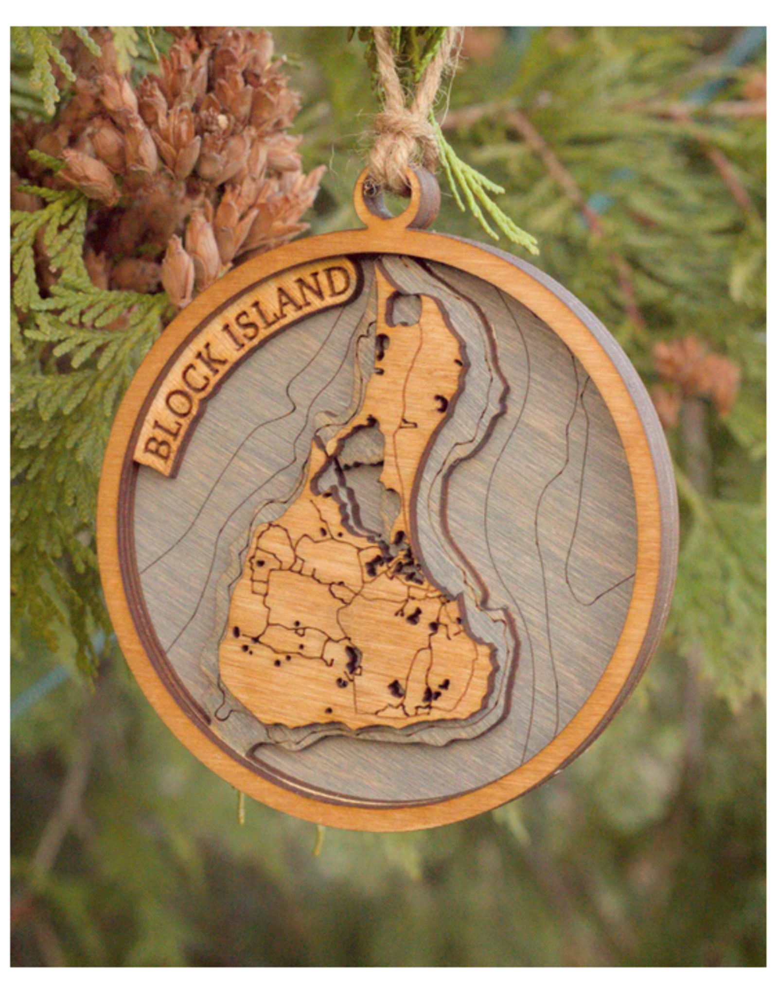 Block Island Wooden Carved Ornament