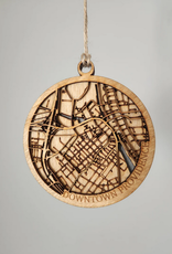 Downtown Providence Wooden Carved Ornament