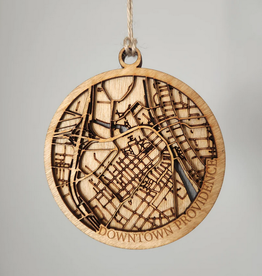 Downtown Providence Wooden Carved Ornament