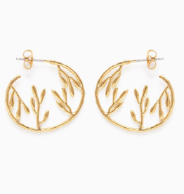 Tropical Jungle Hoop Earrings