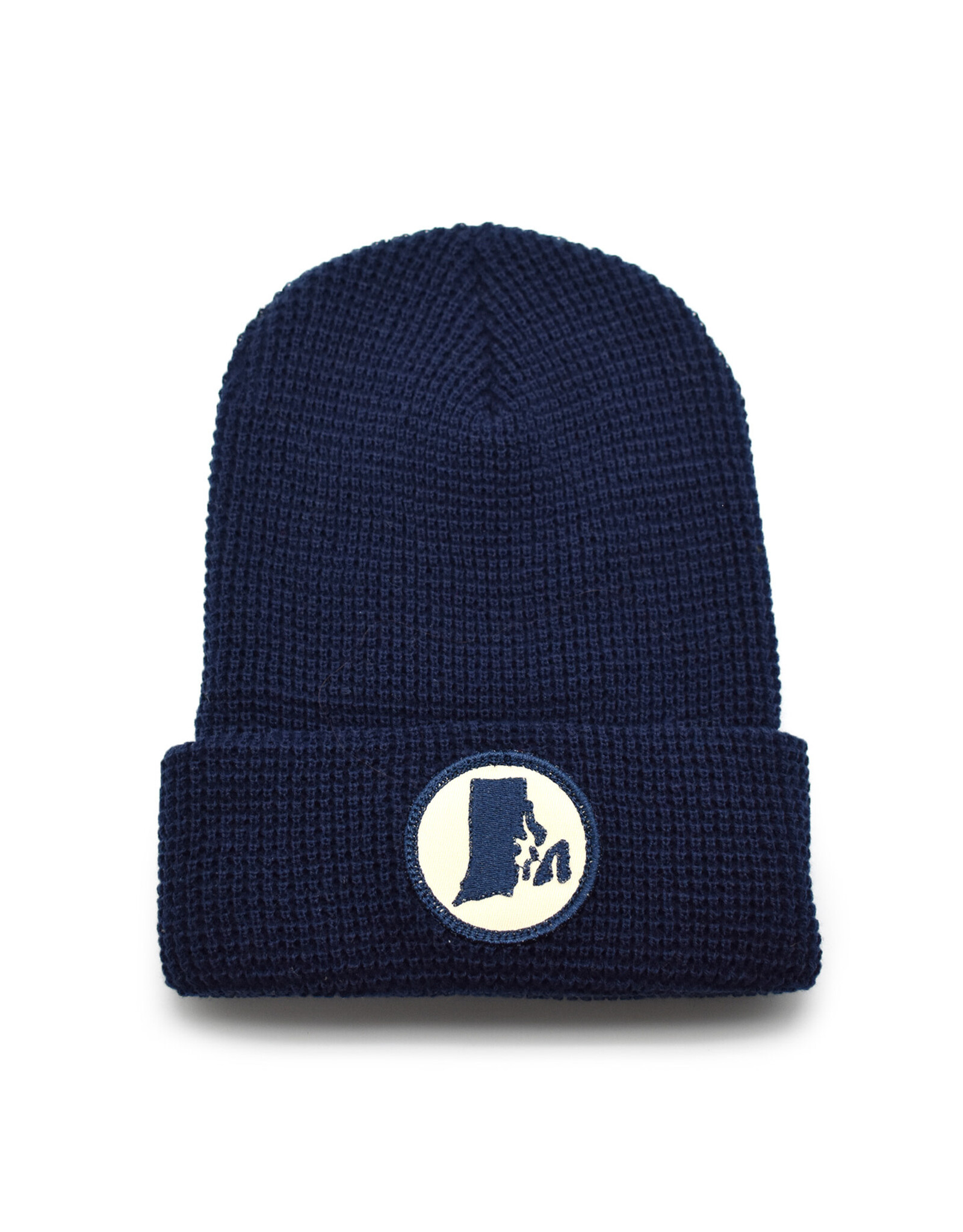 Rhode Island State Waffle Knit Beanie - Navy