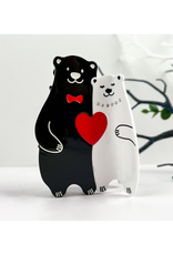 Embrace of Love Black & White Bear Claw Clip