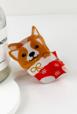 Christmas Corgi Claw Clip