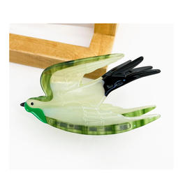 Green Swallow Claw Clip