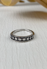Vintage Silver Moon Phases Ring