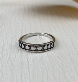 Vintage Silver Moon Phases Ring
