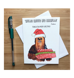 Chewbacca Christmas Greeting Card