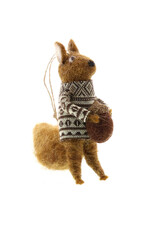 Felt Squirrel with Nut Ornament Felt Squirrel with Nut Ornament