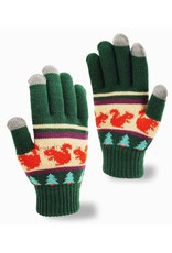 Forest Squirrel Knit Gloves