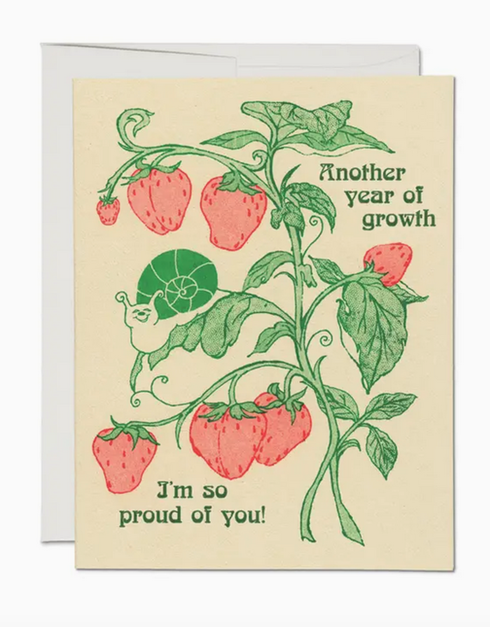 Another Year Of Growth Strawberry Greeting Card