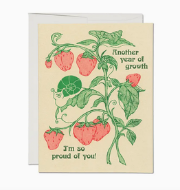 Another Year Of Growth Strawberry Greeting Card