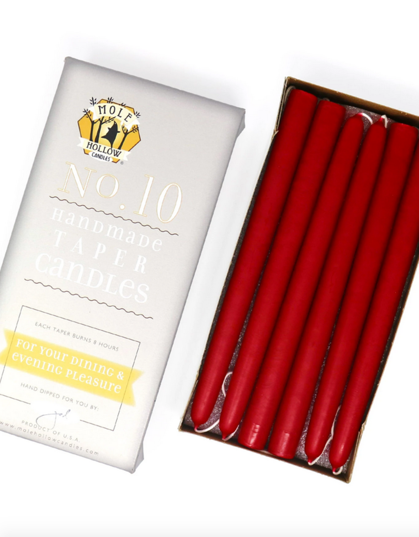Sweetheart Red Taper Candle