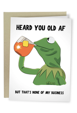 Old AF Kermit Greeting Card