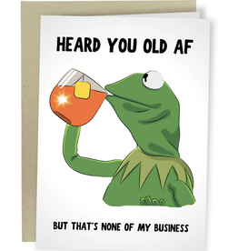Old AF Kermit Greeting Card