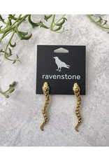 Golden Snake Stud Earrings (ravenstone) Golden Snake Stud Earrings (ravenstone)