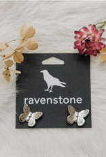 Silver Butterfly Stud Earrings