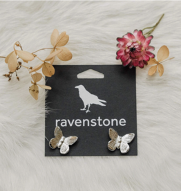 Silver Butterfly Stud Earrings
