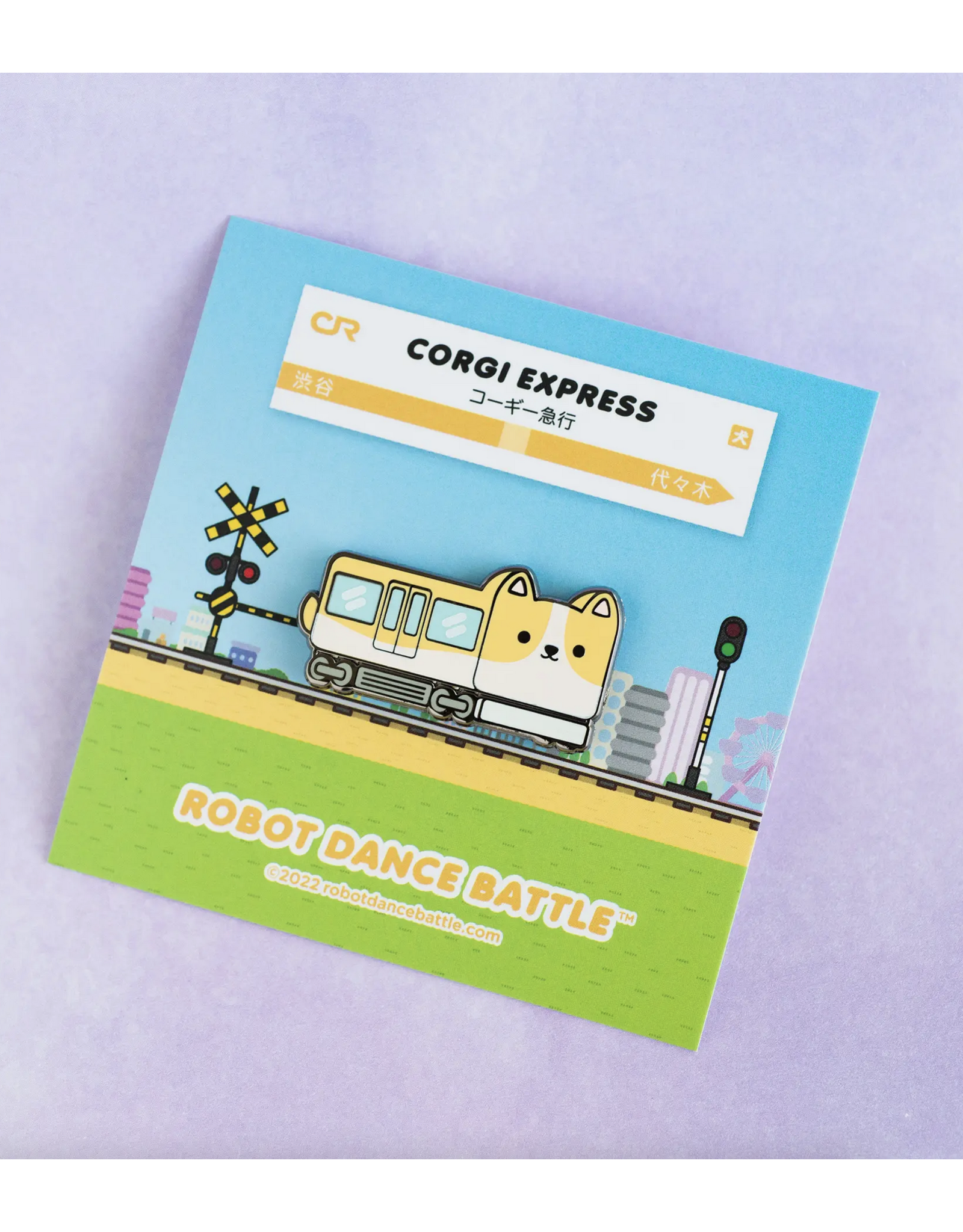 Corgi Express Enamel Pin
