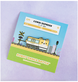 Corgi Express Enamel Pin