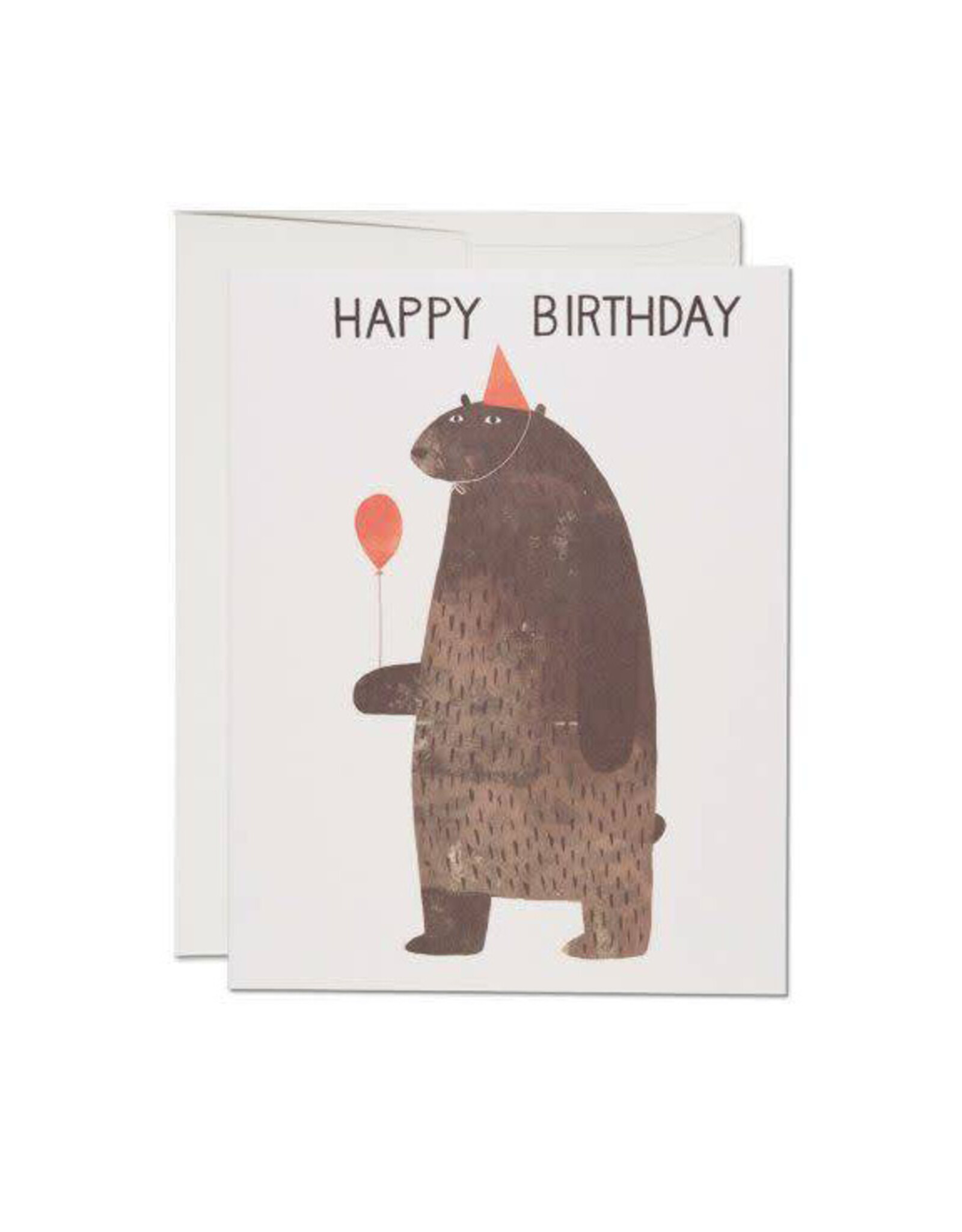 Happy Birthday Party Bear Greeting Card