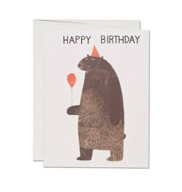 Happy Birthday Party Bear Greeting Card