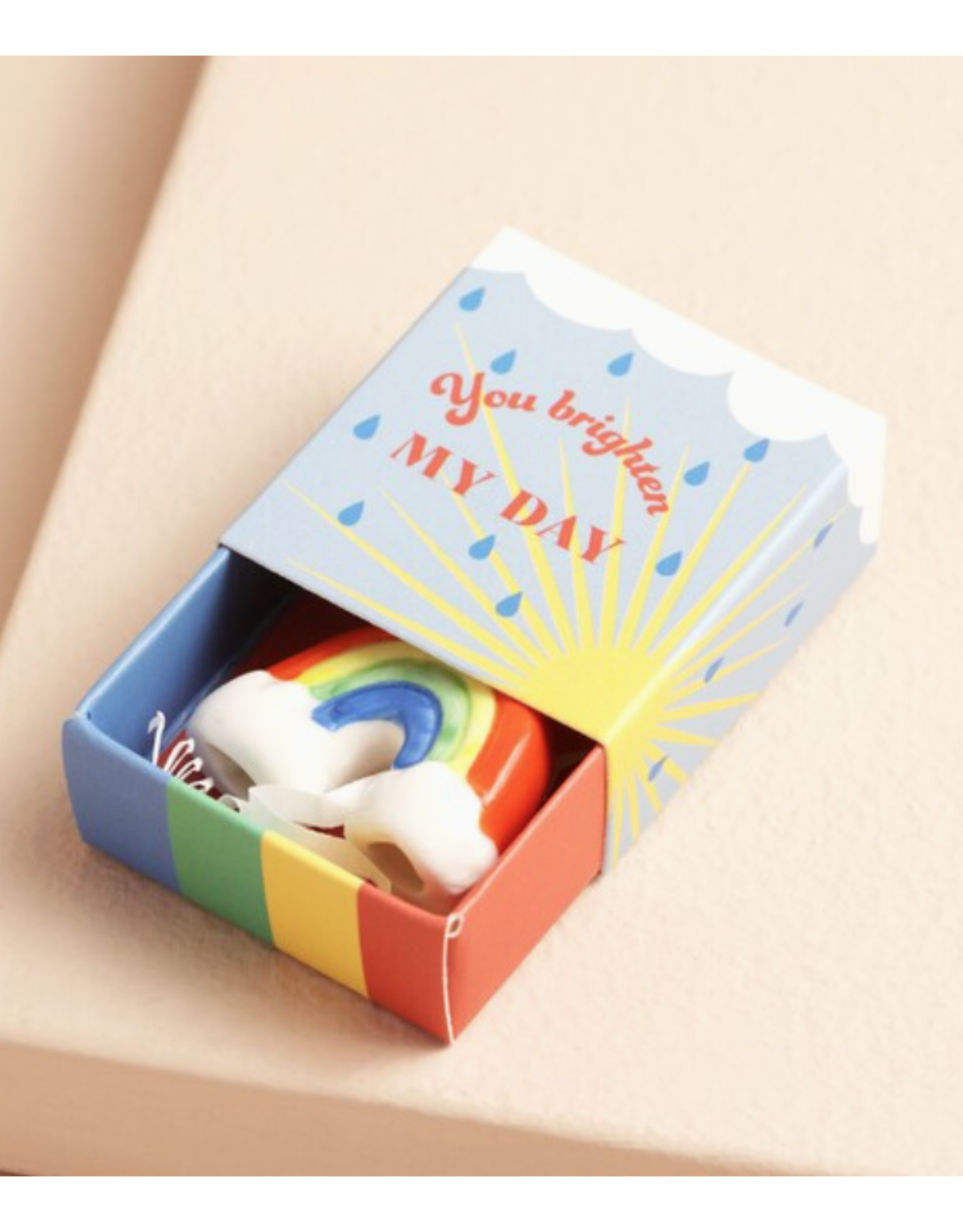 You Brighten My Day Rainbow Tiny Matchbox