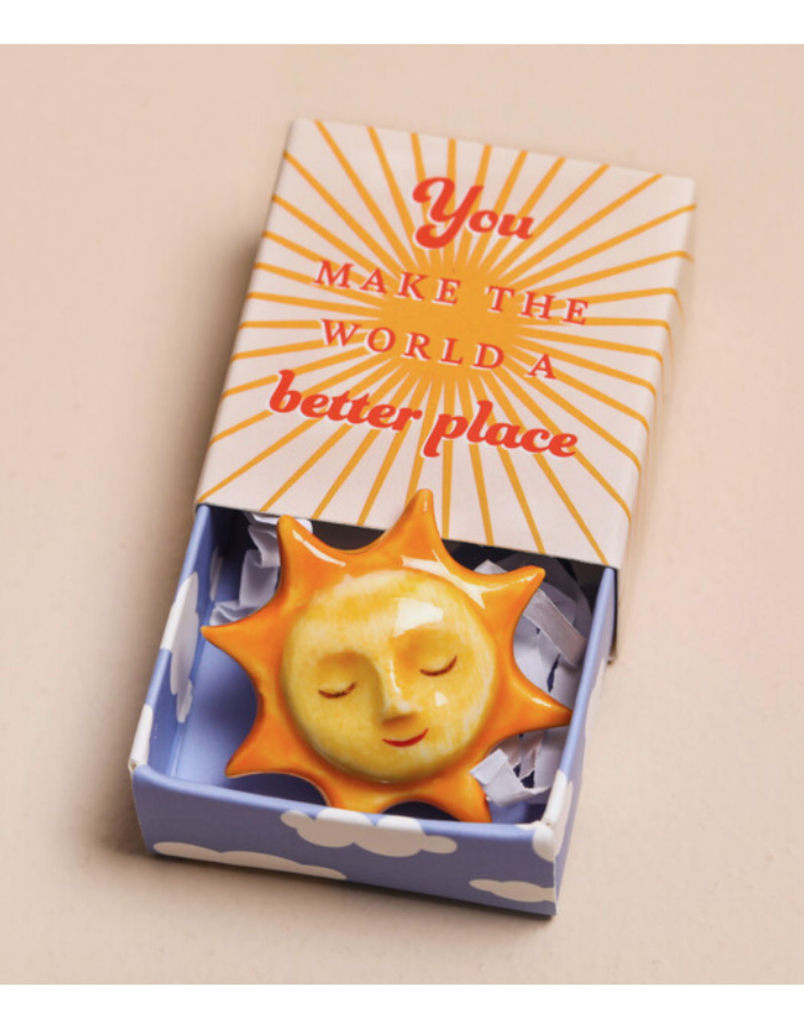 You Make The World a Better Place Sunshine Tiny Matchbox