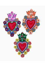 Hand Painted Red Heart Tin - Small