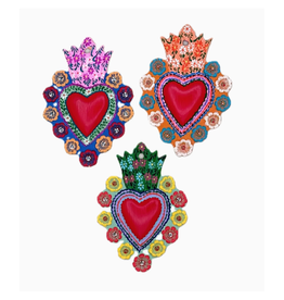 Hand Painted Red Heart Tin - Small