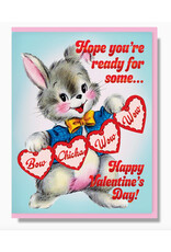 Bow Chicka Wow Wow Valentine Greeting Card