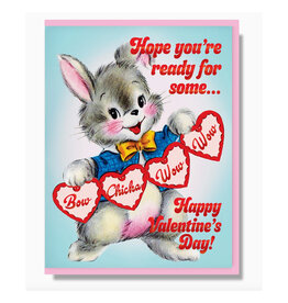 Bow Chicka Wow Wow Valentine Greeting Card