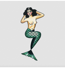 Traditional Mermaid Tattoo Pair