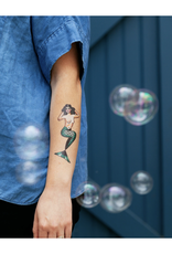 Traditional Mermaid Tattoo Pair