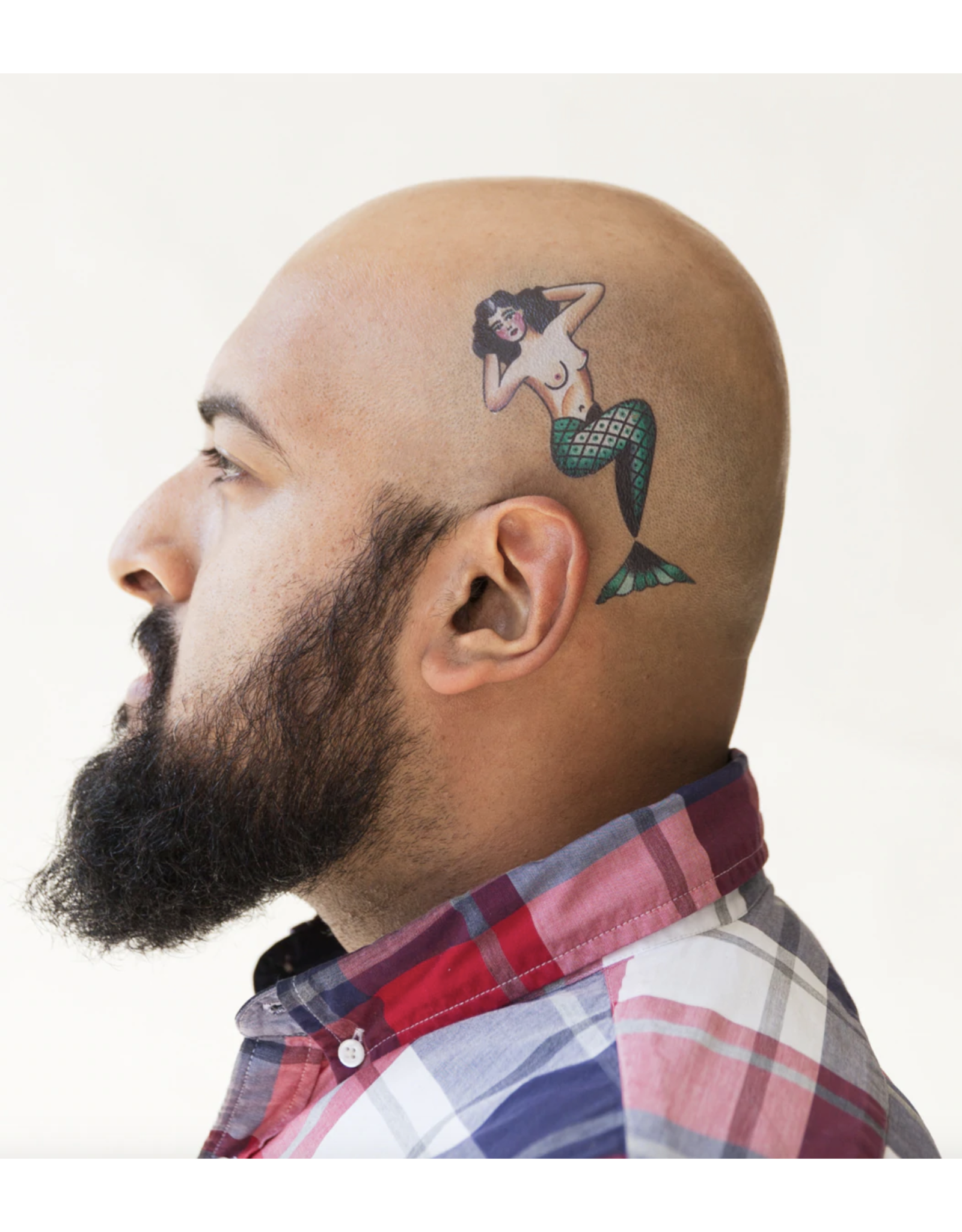 Traditional Mermaid Tattoo Pair