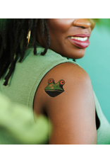 Trippy Frog Tattoo Pair