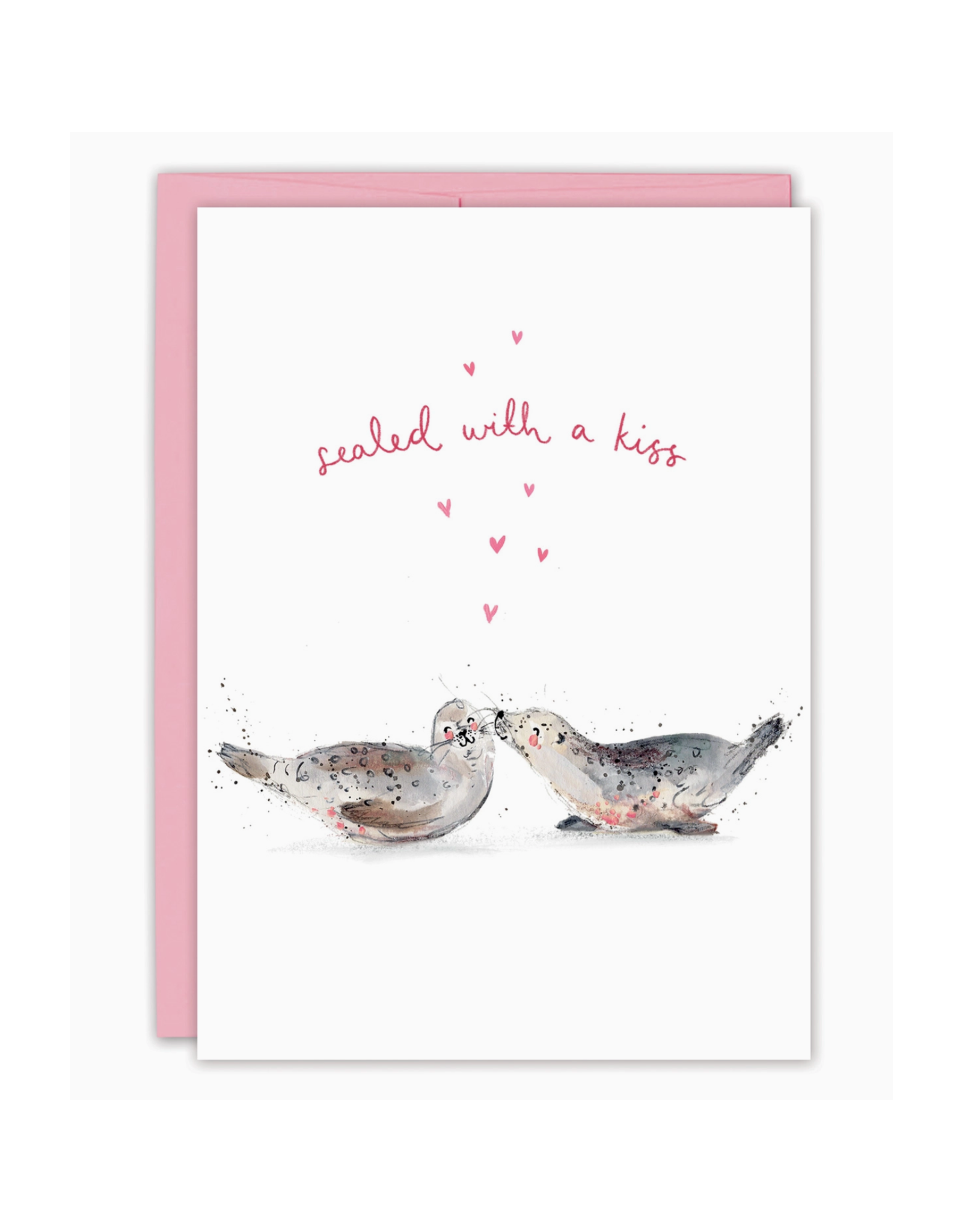 Sealed With a Kiss Valentine Greeting Card