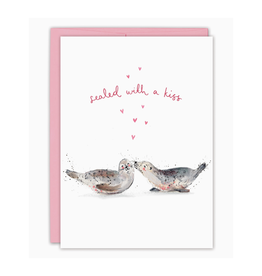 Sealed With a Kiss Valentine Greeting Card