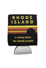 Rhode Island: A Sunny Place for Shady People Coozie (Black)