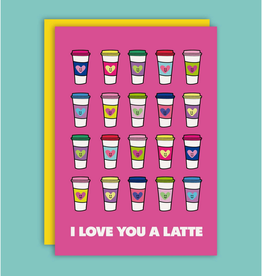 Love You a Latte Valentine Greeting Card