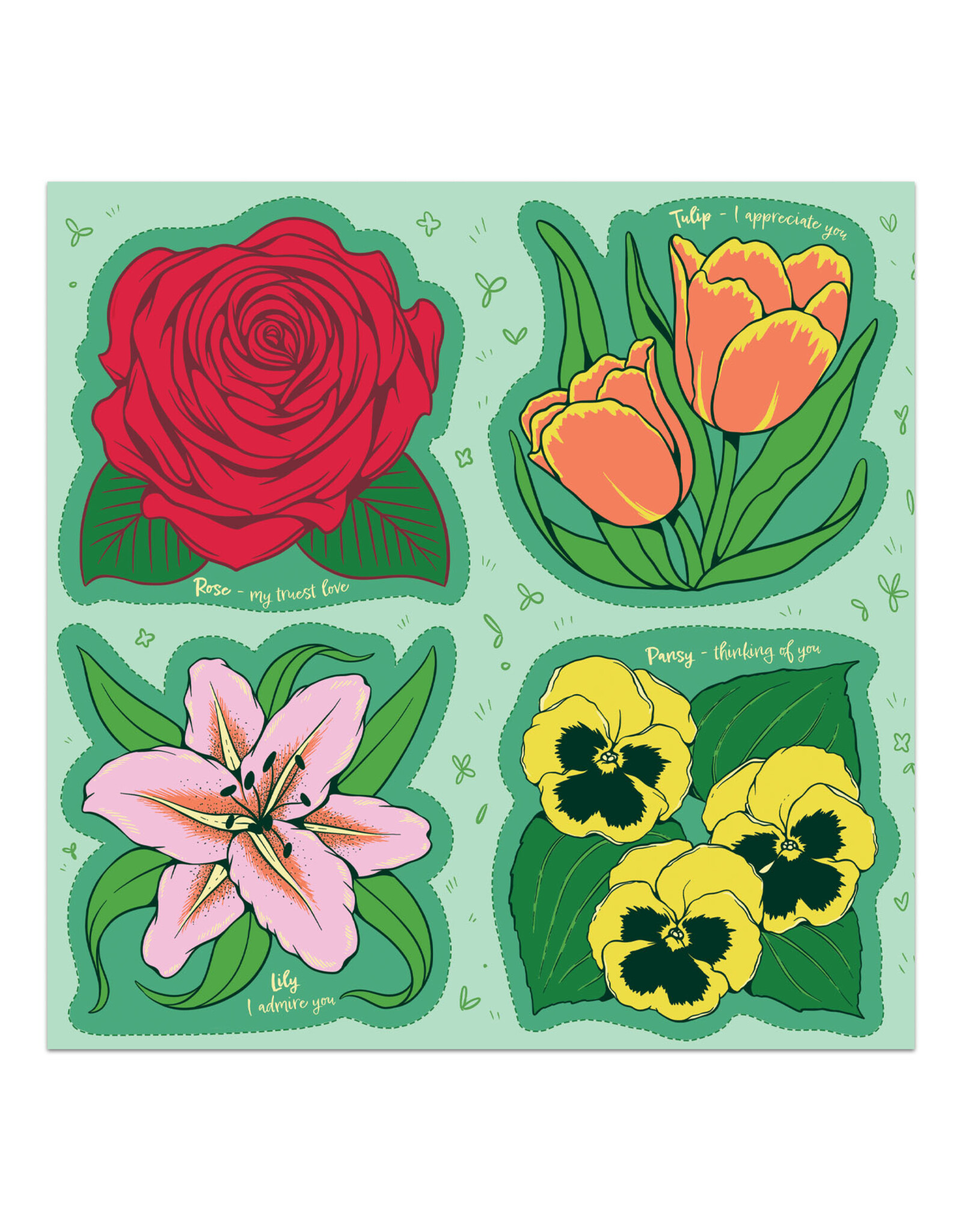 DIY Cut-Out Valentines - Flower Language