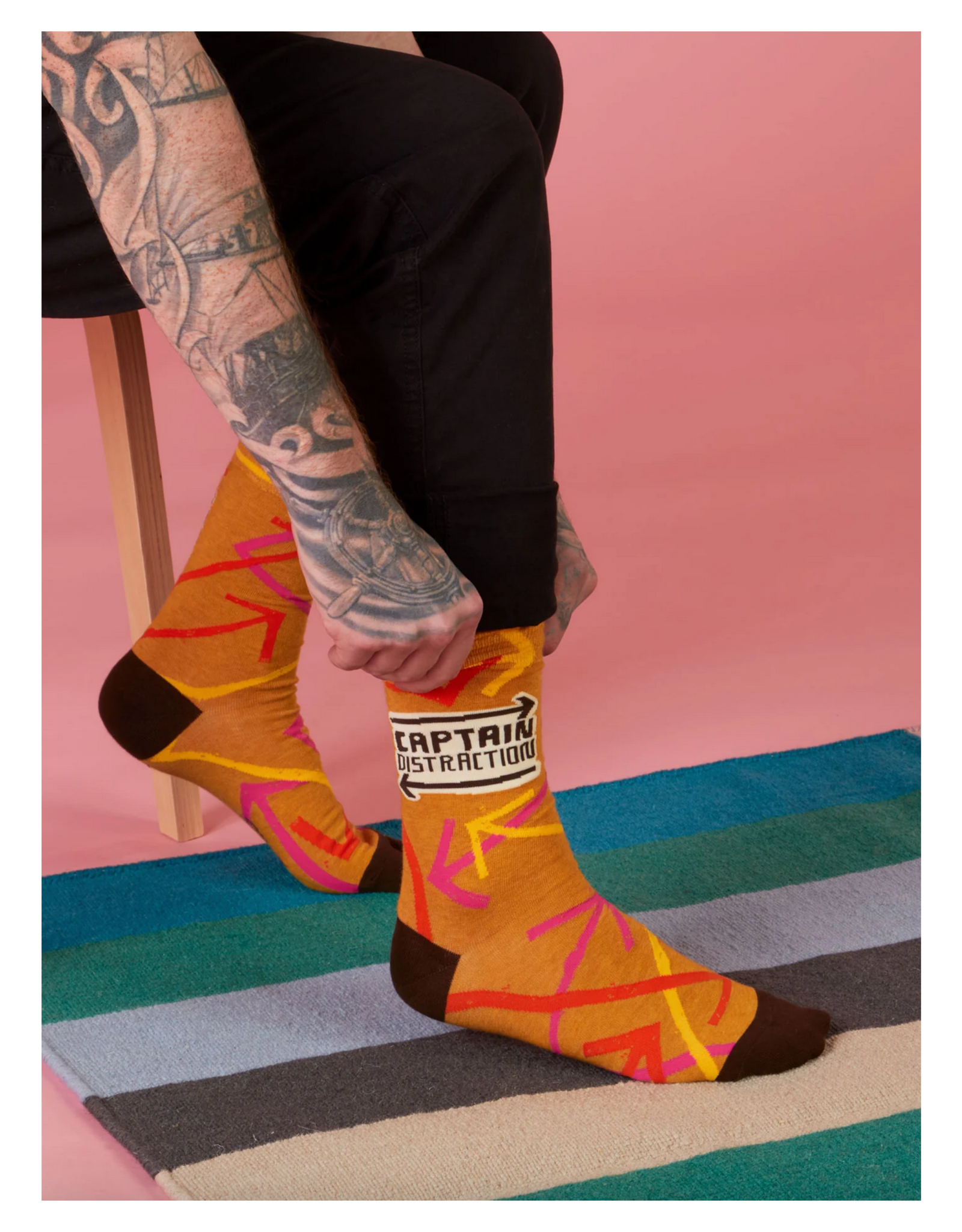 Captain Distraction Men's Crew Socks
