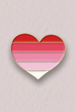 Pink Ombre Heart Enamel Pin
