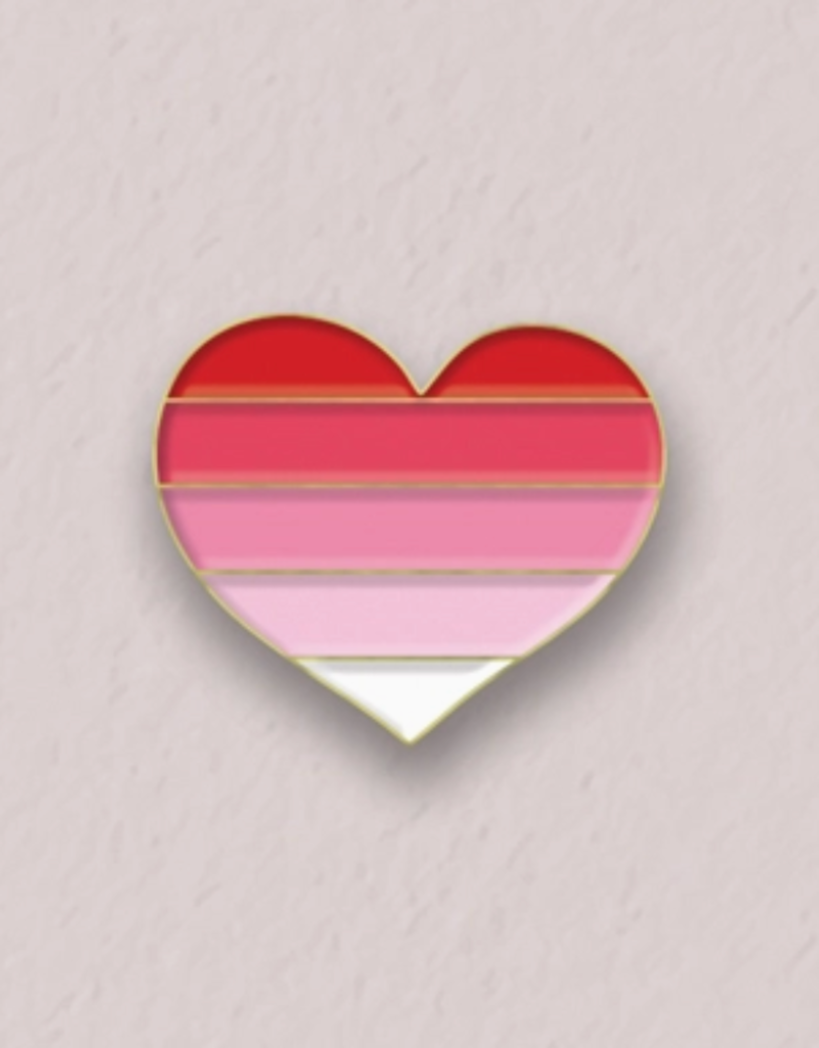 Pink Ombre Heart Enamel Pin